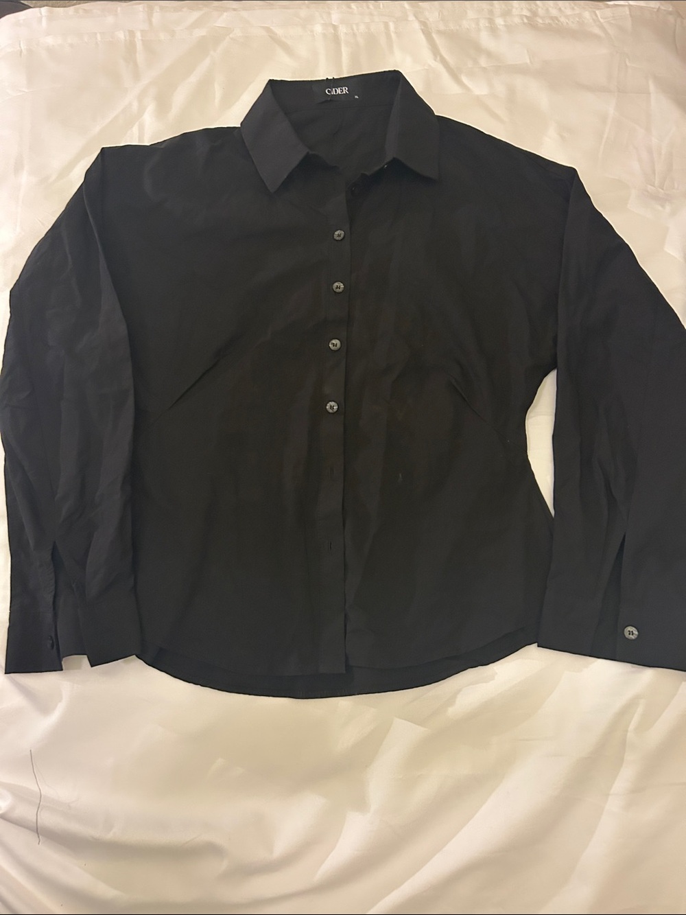 Cider Black Long Sleeve Button-Up Shirt
